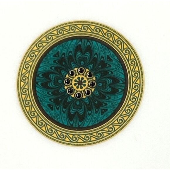 Lenox Classic Modern Dinner Salad Bread & Butter Plates Gold Green Marble Trim - Picture 8 of 12